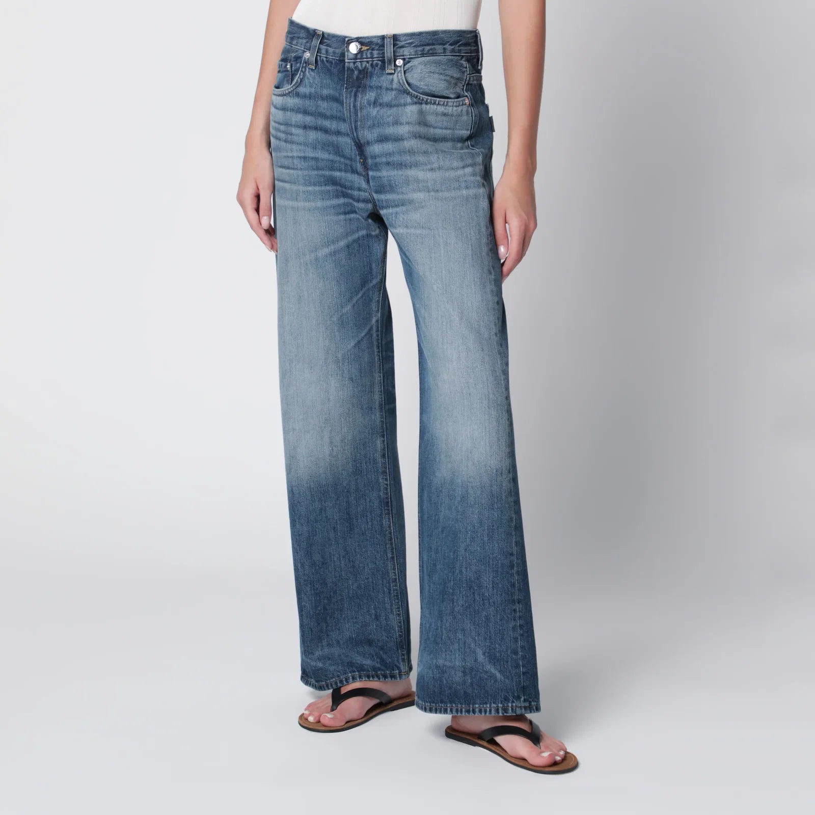 Haikure wide-leg jeans in Blue Ryder denim