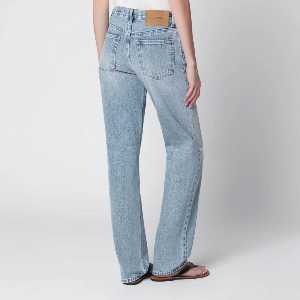 HAIKURE Lisa straight-leg jeans in cotton denim, light blue