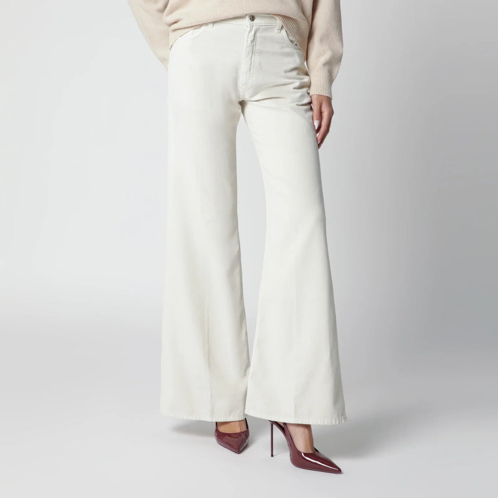 HAIKURE Velvet cotton trousers in snow