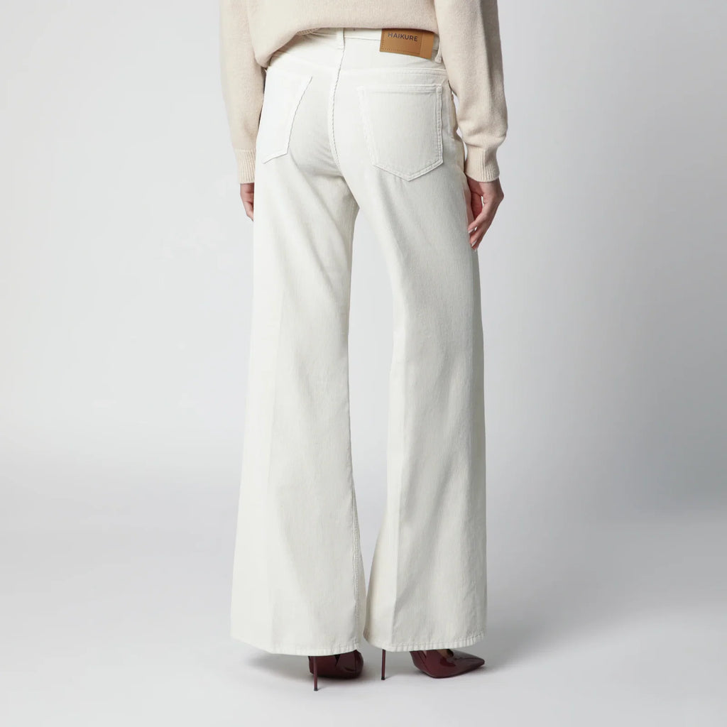 HAIKURE Velvet cotton trousers in snow