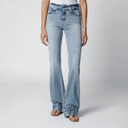 HAIKURE Flora high-waisted flared jeans in light blue denim