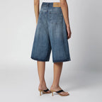 Haikure wide Bermuda shorts in Blue Ryder denim