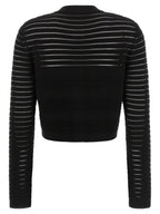 Balmain Semi-transparent Stripes Cardigan