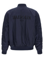 Balmain Logo Embroidery Bomber Jacket
