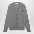 Ami Paris Grey Ami De Coeur cardigan in wool