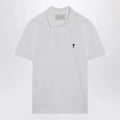 Ami Paris White Ami De Coeur polo shirt