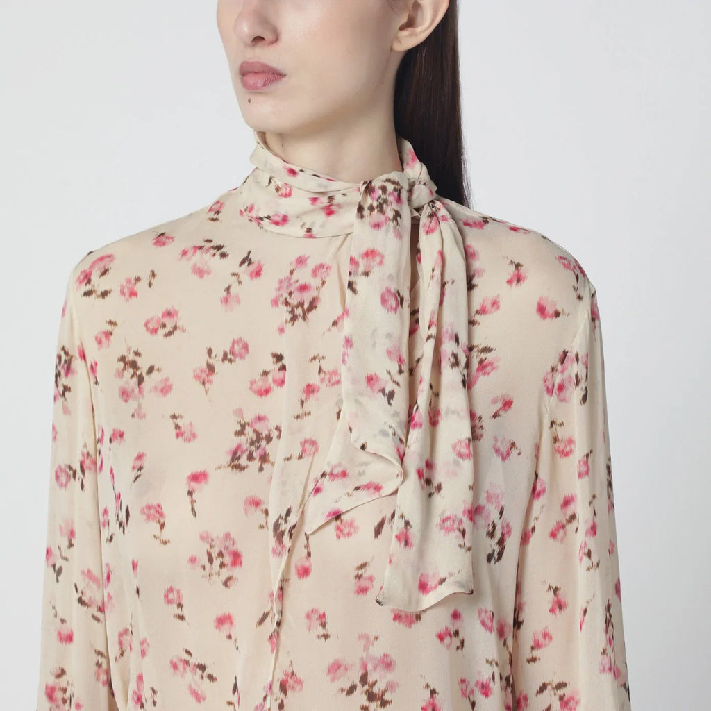 ISABEL MARANT Étoile Beige blouse with floral print
