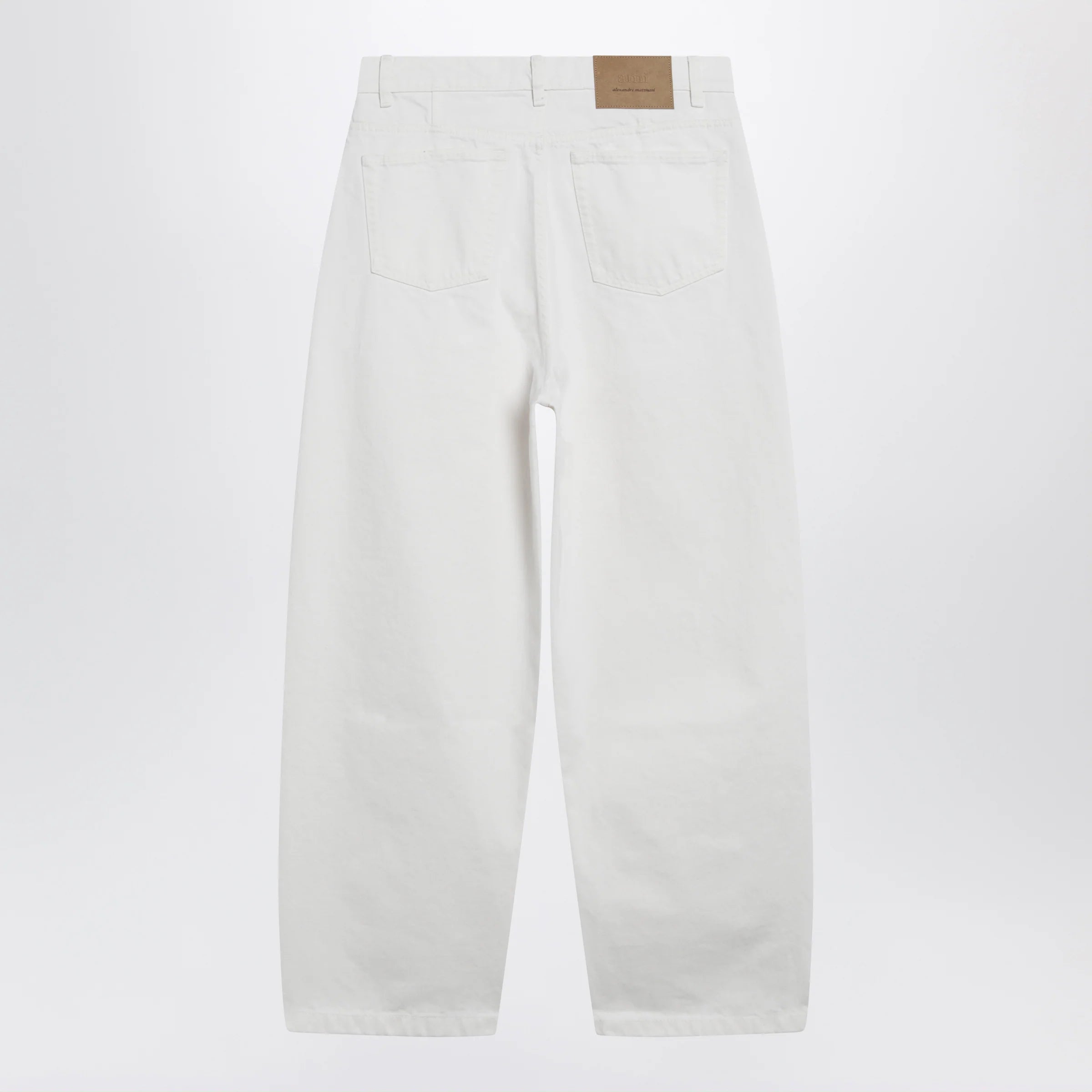 Ami Paris Cream white denim trousers