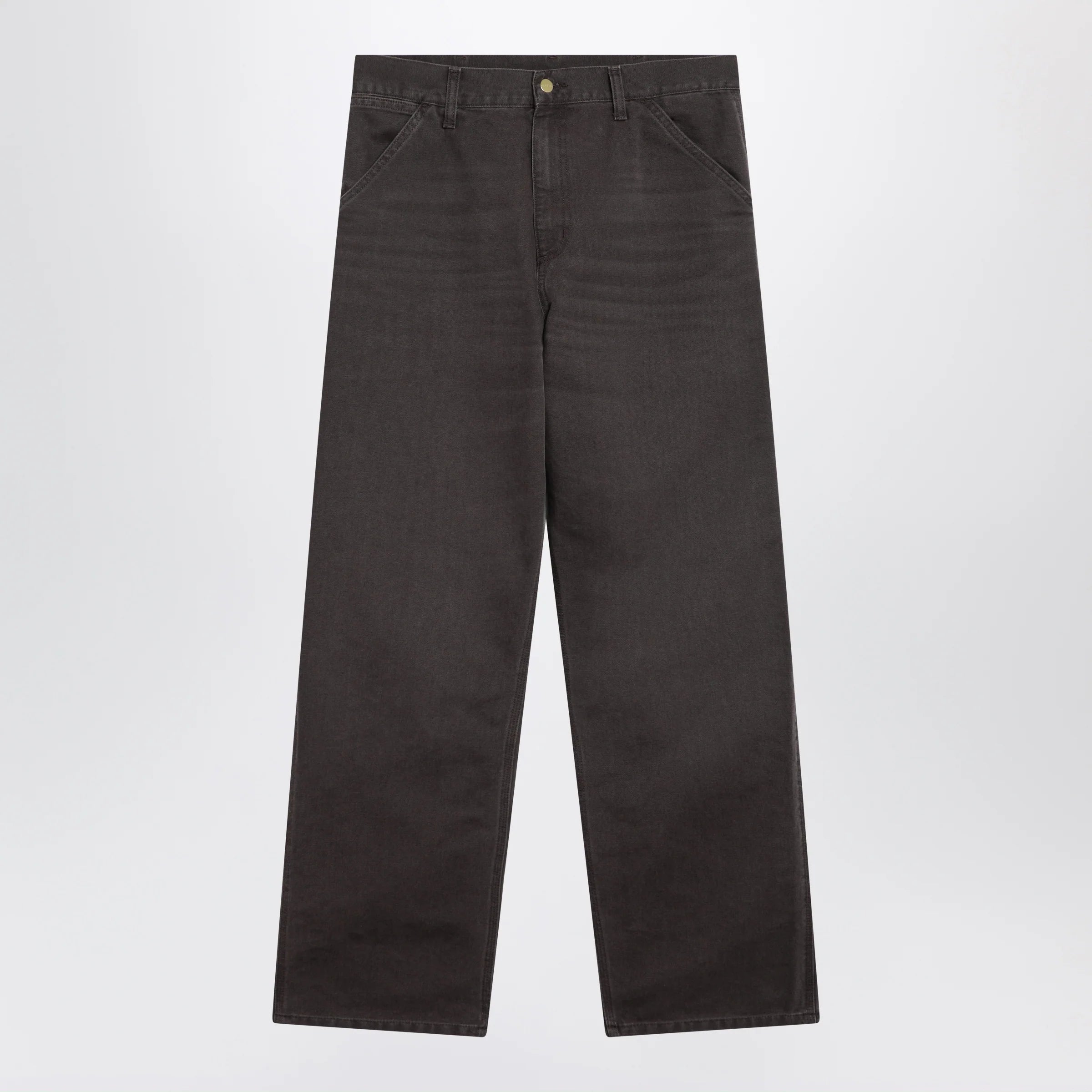 Carhartt WIP Single Knee Pant trousers in Dearborn Shale/Stone canvas
