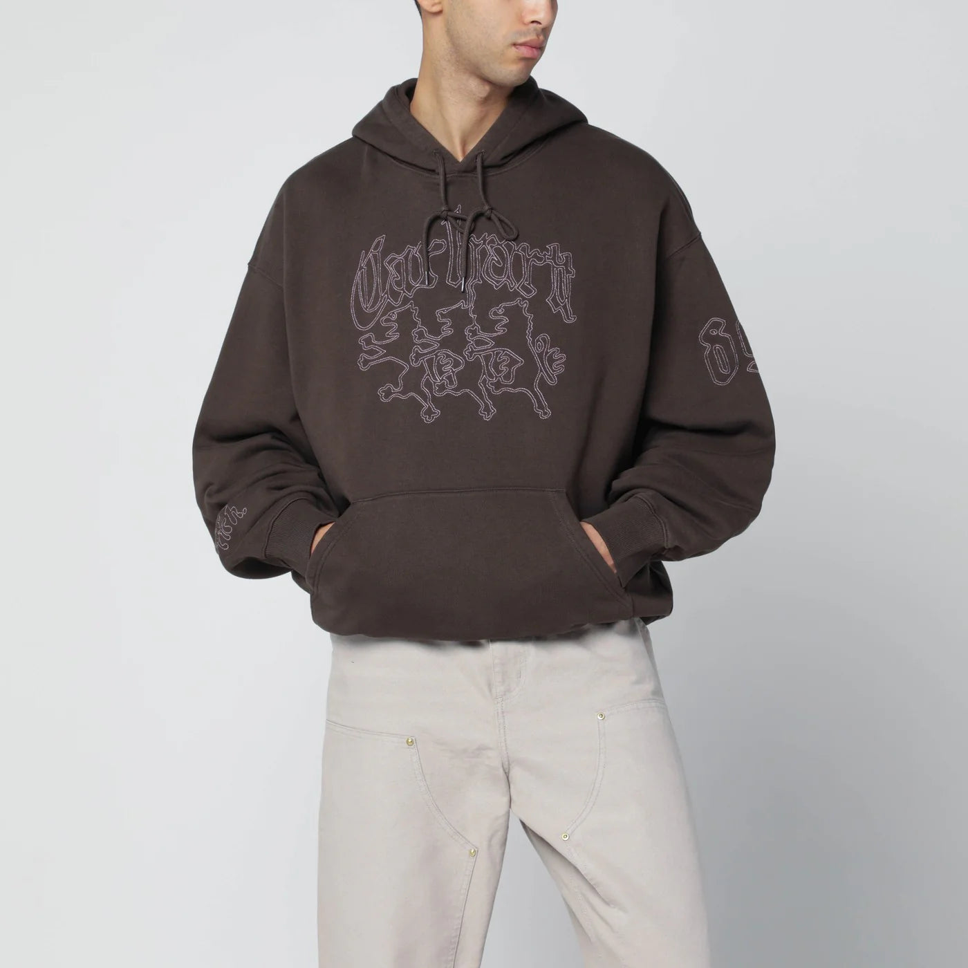 Carhartt WIP Hackwork hoodie in Vitola/Glassy Pink