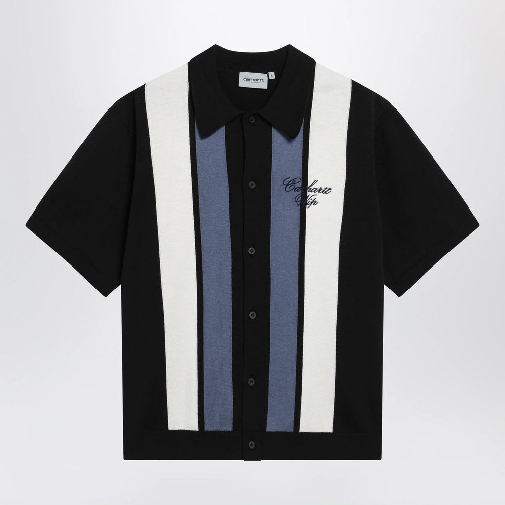Carhartt WIP Black striped S/S Mello knit shirt