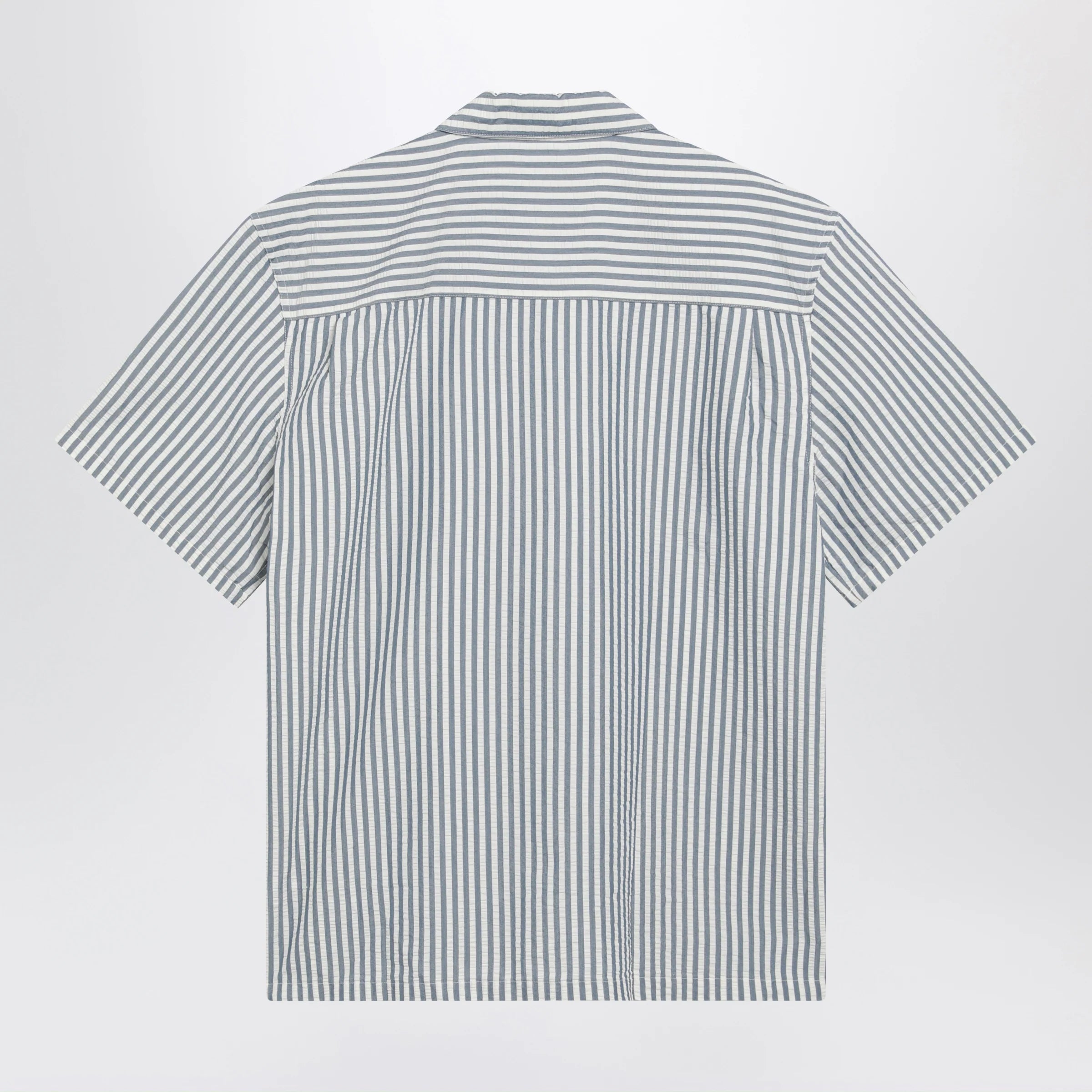 Carhartt WIP Leavel short-sleeve striped seersucker shirt in blue