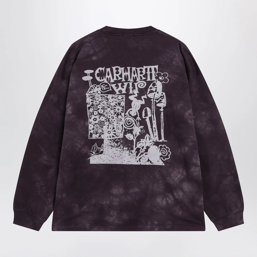 Carhartt WIP Radiate long-sleeve tie-dye organic cotton T-shirt, purple