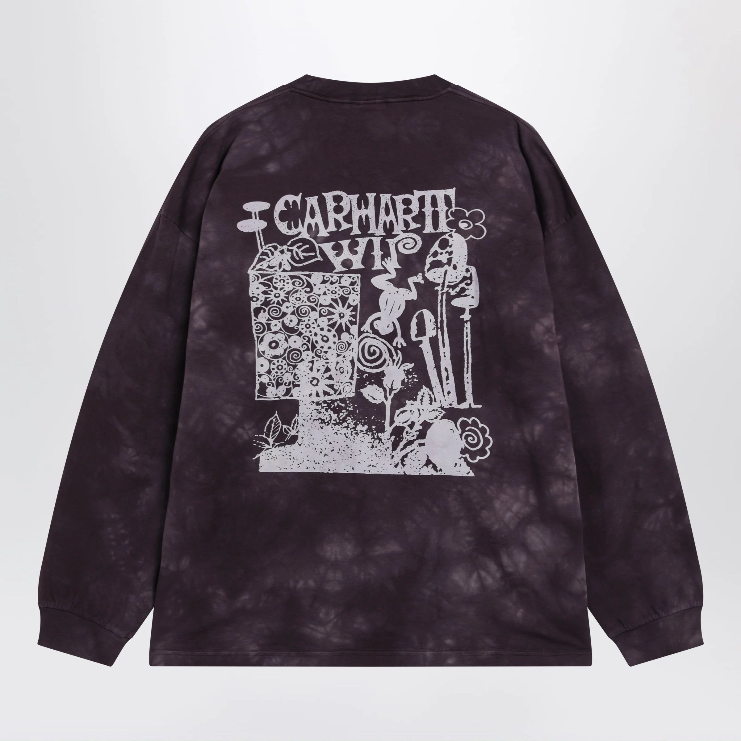 Carhartt WIP Radiate long-sleeve tie-dye organic cotton T-shirt, purple