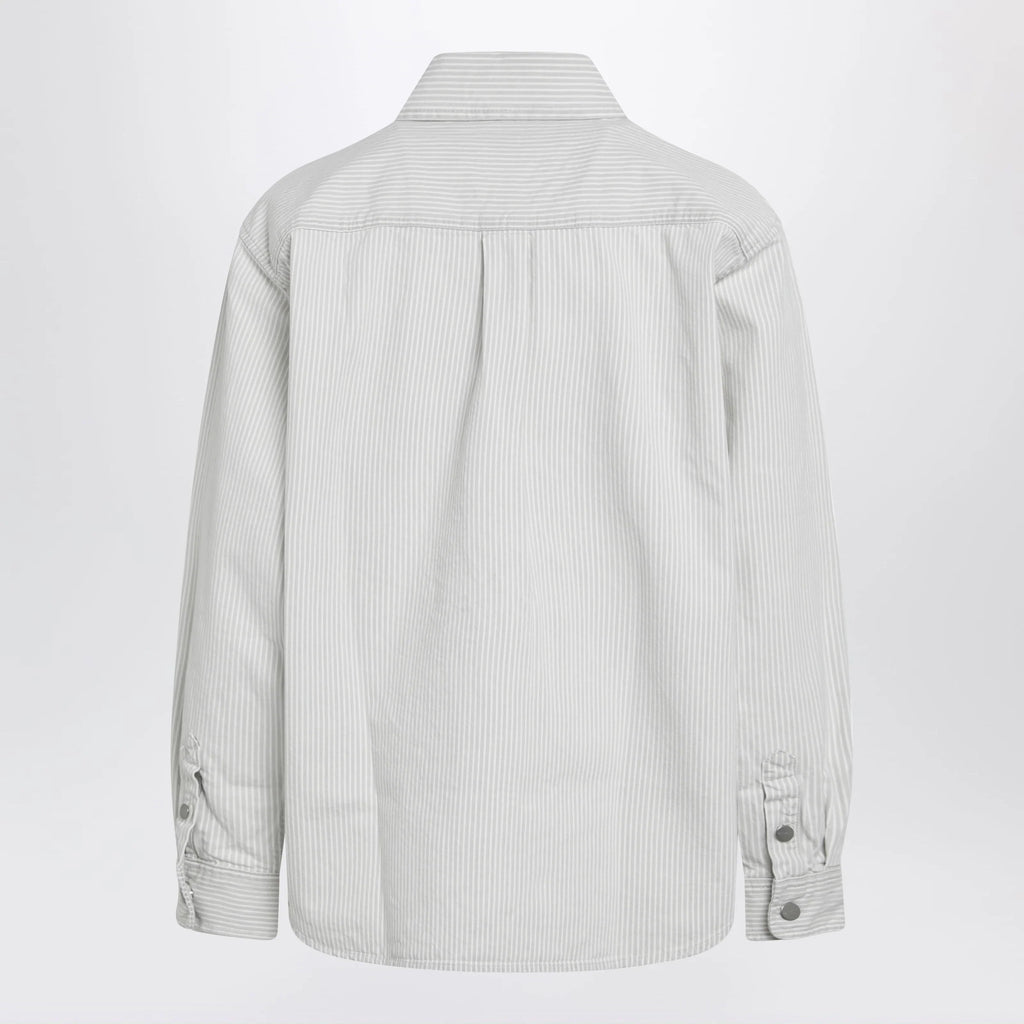 Carhartt WIP Mercer striped cotton shirt jacket in white