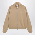 Carhartt WIP Cotton knit zip cardigan sweatshirt in Dusty Brown