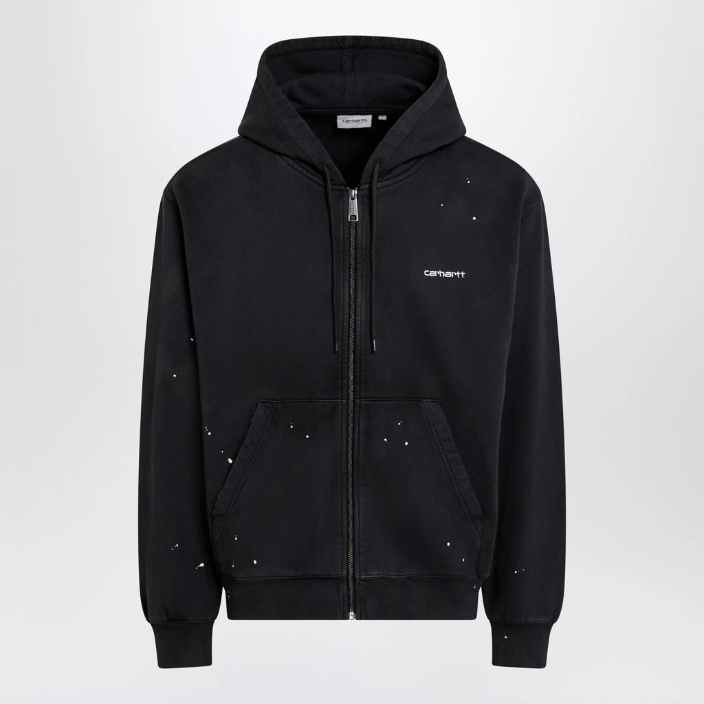 Carhartt WIP Hooded Painter zip jacket in brushed cotton, grey