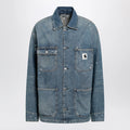 Carhartt WIP OG Michigan jacket in blue destroyed denim
