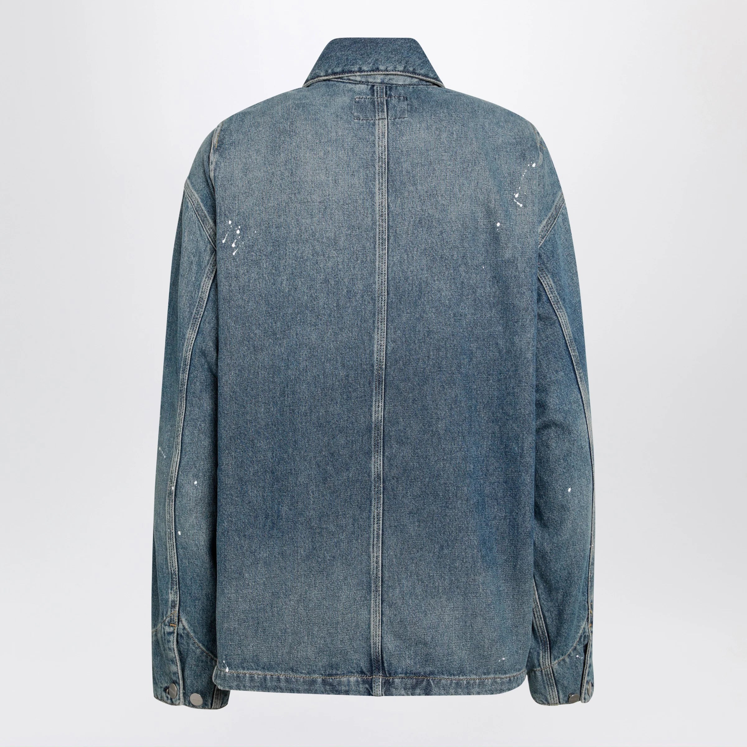 Carhartt WIP OG Michigan jacket in blue destroyed denim