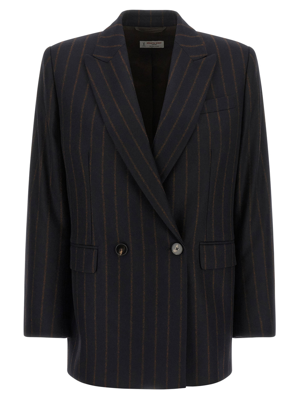 Alberto Biani Pinstripe Flannel Blazer