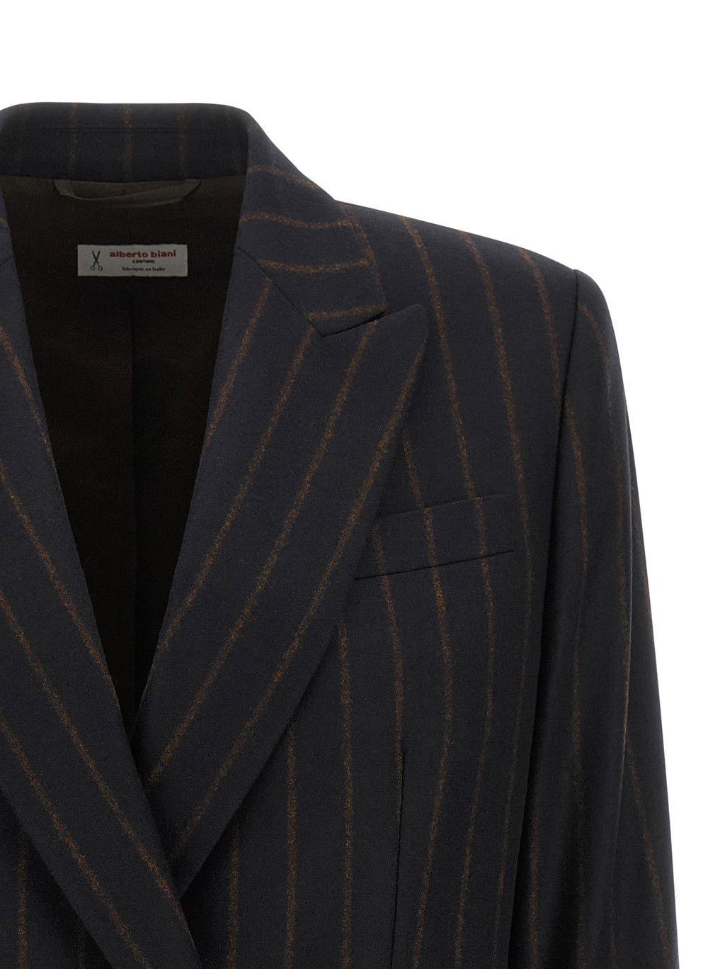 Alberto Biani Pinstripe Flannel Blazer