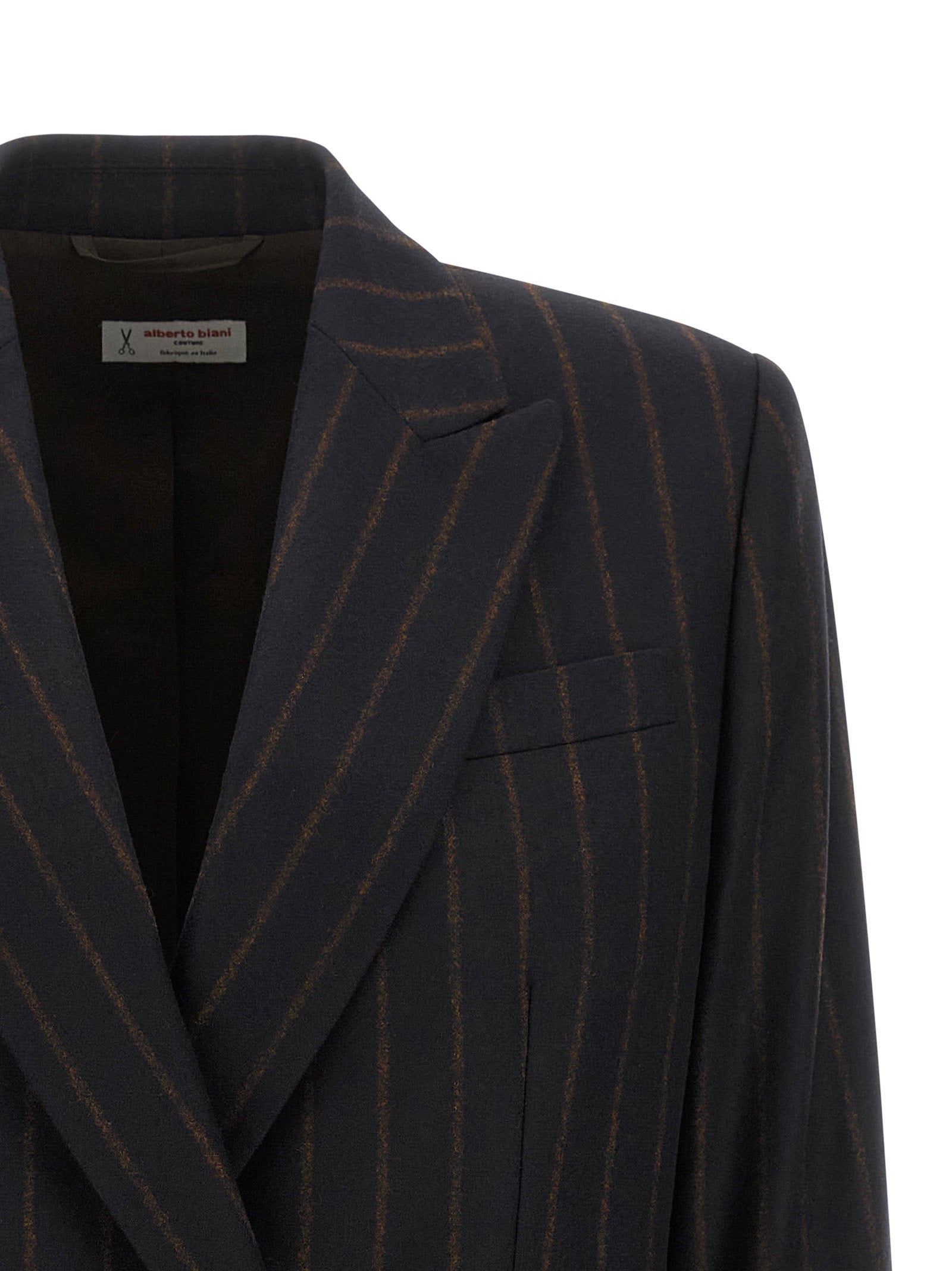 Alberto Biani Pinstripe Flannel Blazer