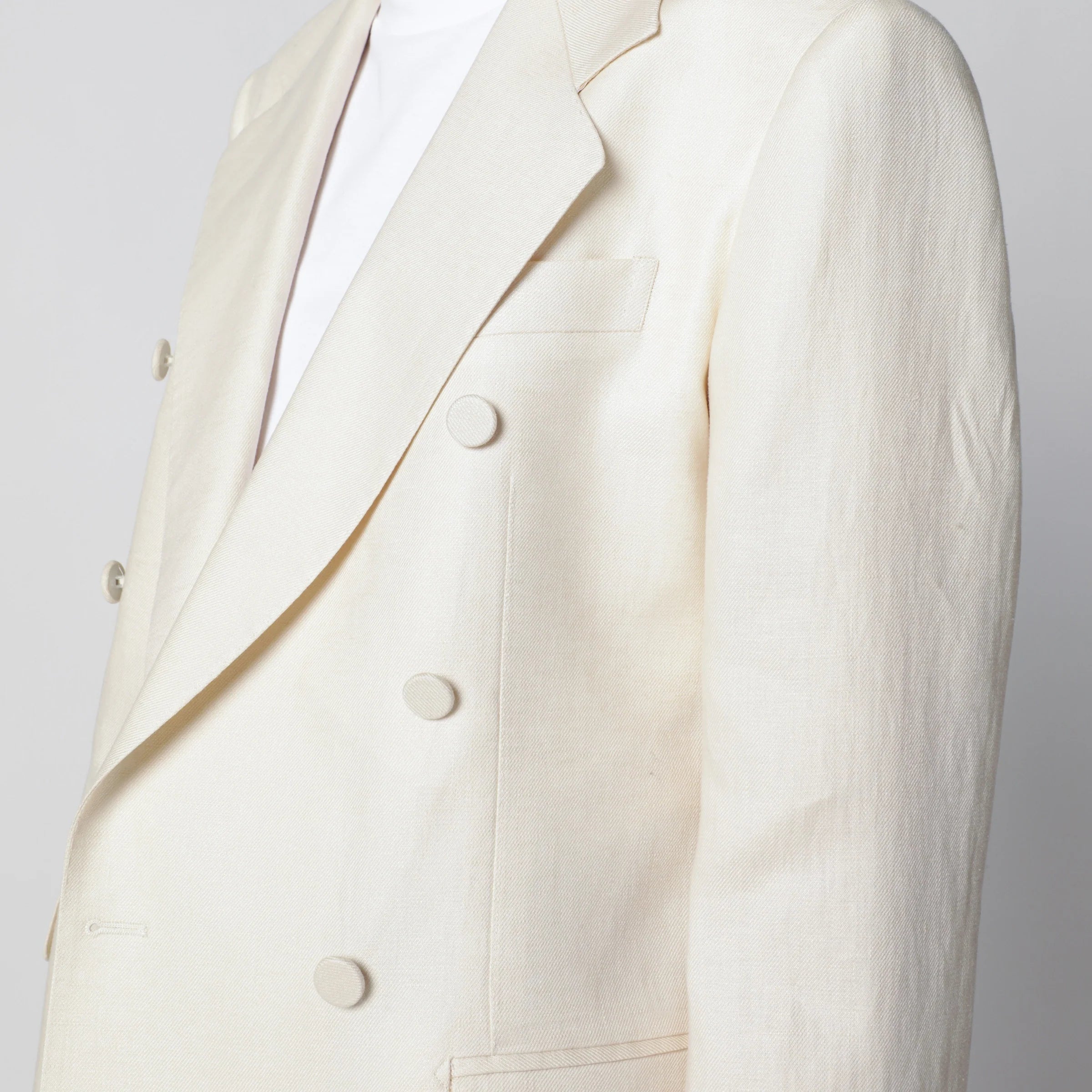 Tagliatore Single-breasted blazer in butter-colored linen
