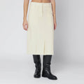 Jil Sander Vanilla-coloured wool skirt