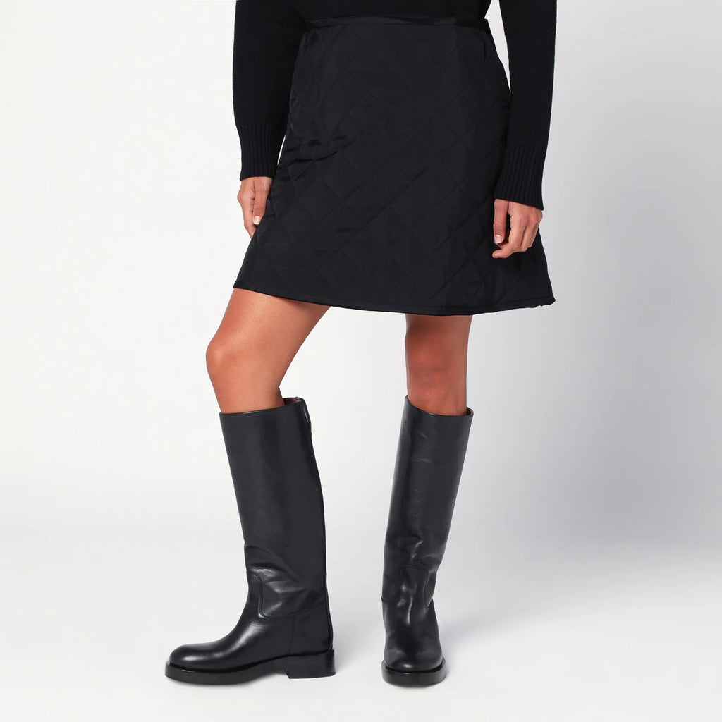 Jil Sander Black quilted skirt