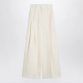 Jil Sander Wide cream trousers in silk blend