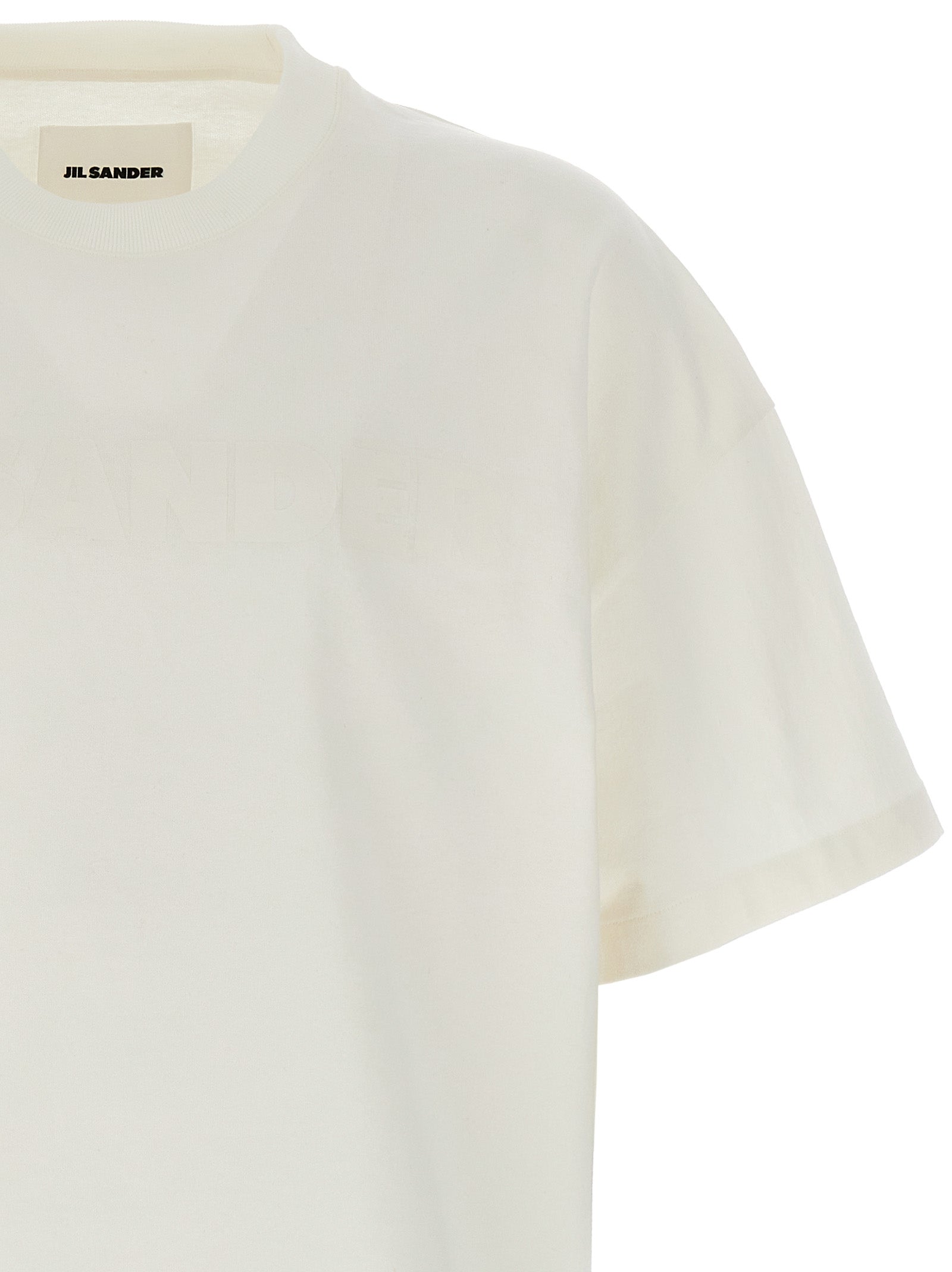 تي شيرت بطبعة شعار Jil Sander
