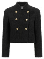 Balmain Double-breasted Tweed Short Jacket