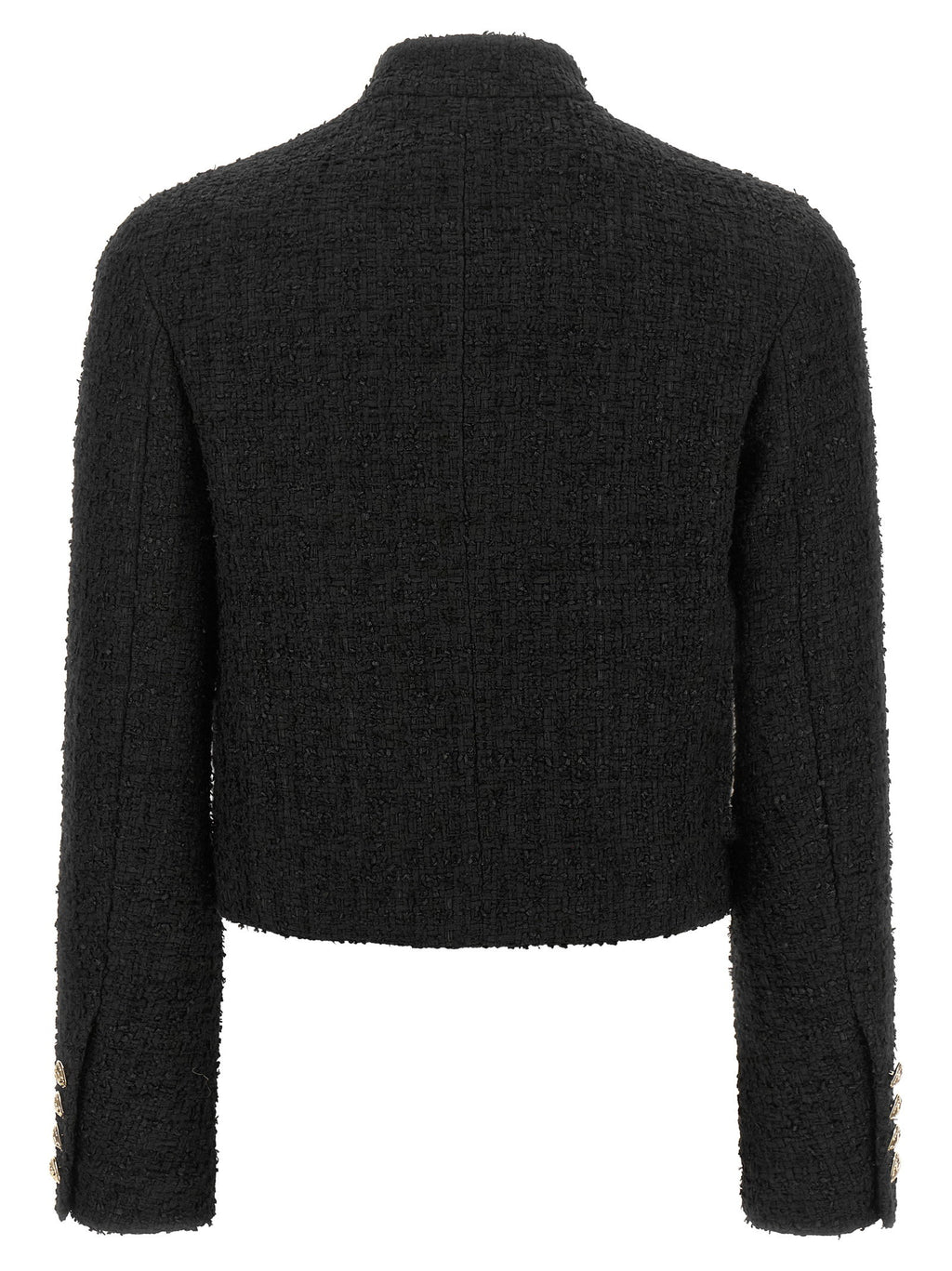 Balmain Double-breasted Tweed Short Jacket
