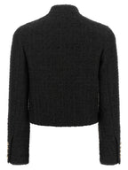 Balmain Double-breasted Tweed Short Jacket