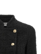 Balmain Double-breasted Tweed Short Jacket