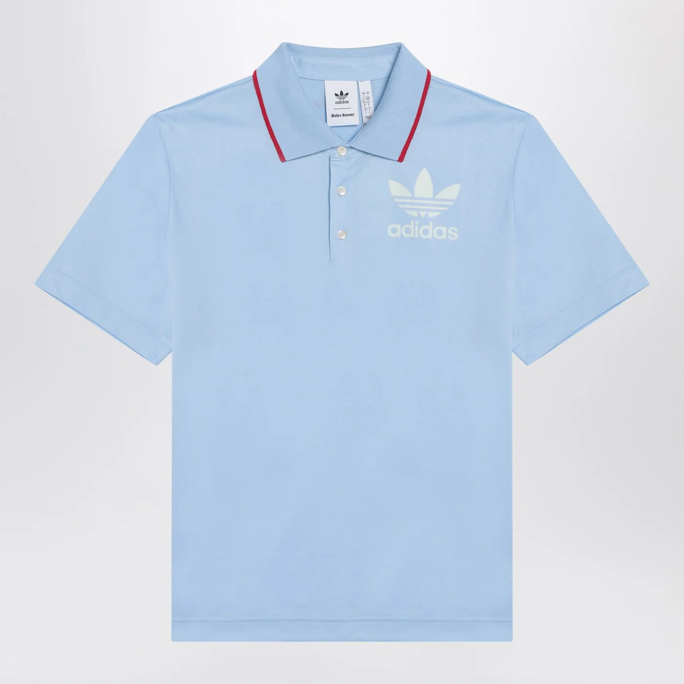 adidas by Wales Bonner Light blue polo shirt with logo