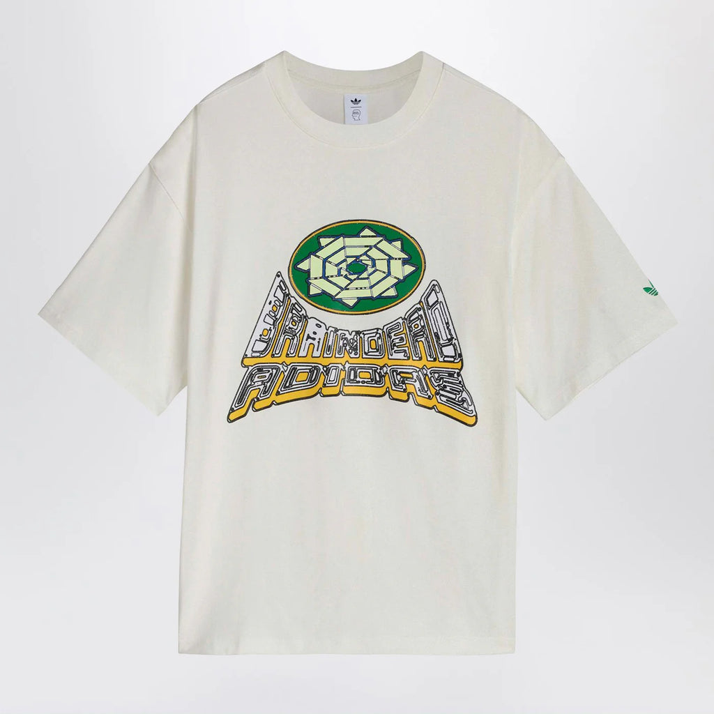 adidas x Brain Dead Core White T-shirt with logo print