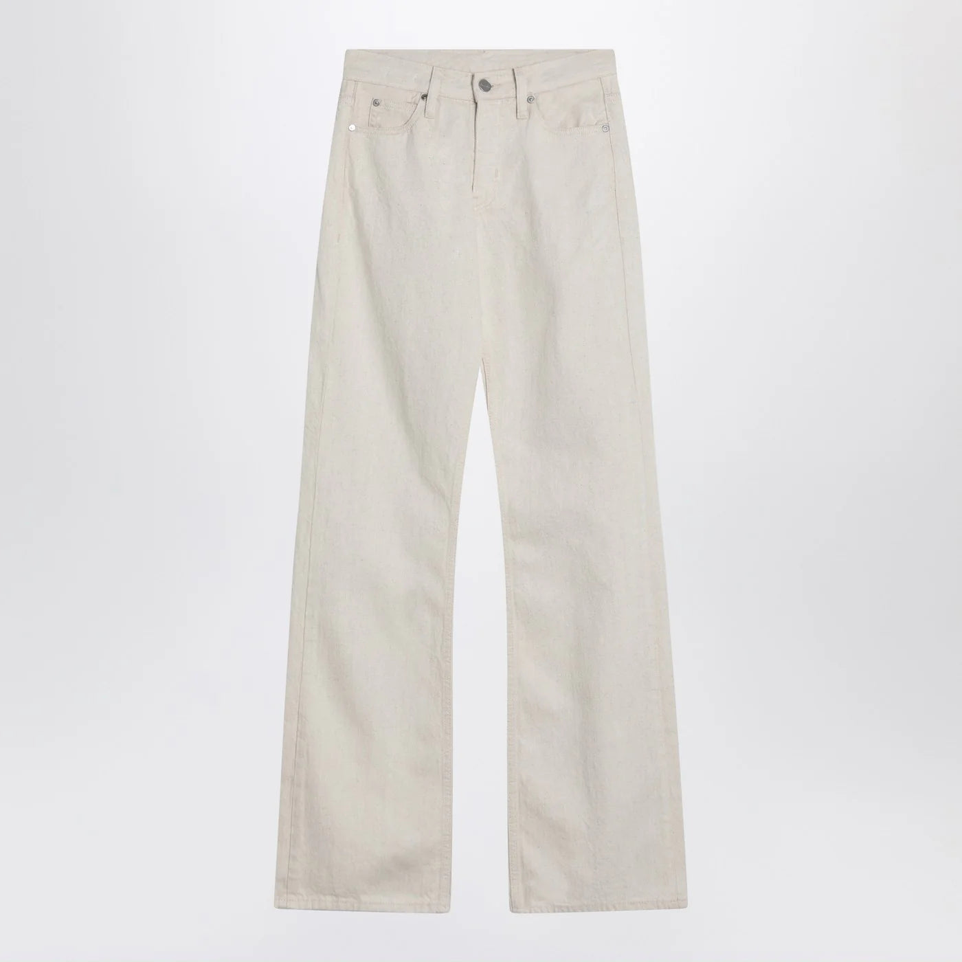 Calvin Klein Relaxed Flared beige jeans in linen blend
