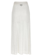 Ganni Shiny Pointelle Knit Skirt