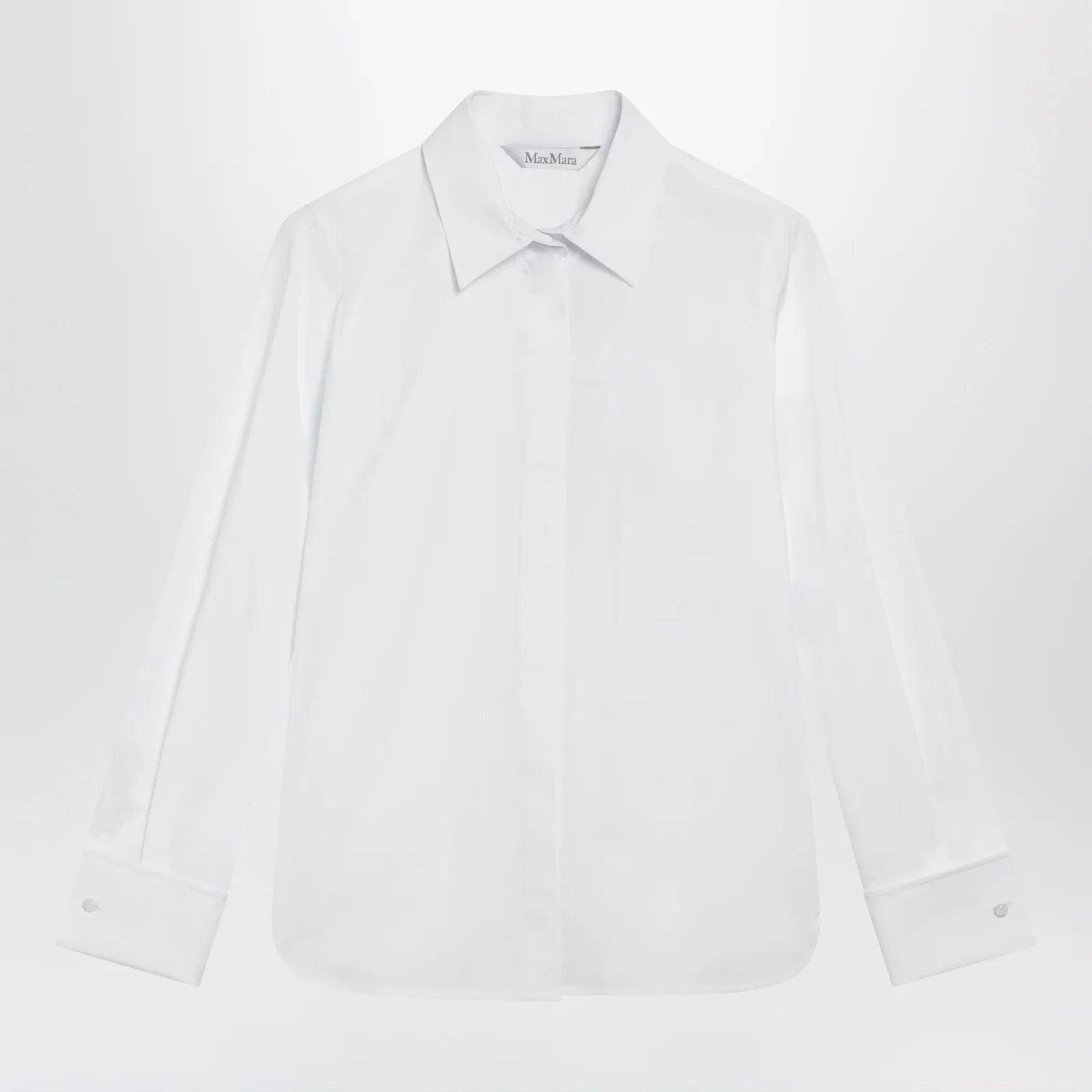Max Mara White cotton shirt with logo