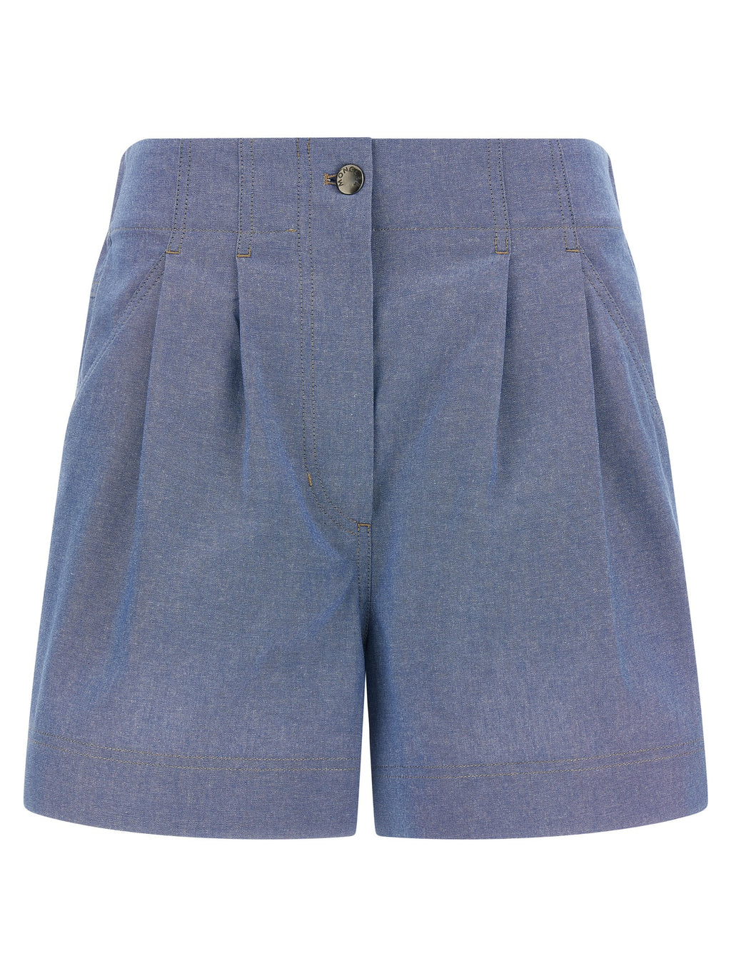Moncler Grenoble Chambray Cotton Shorts
