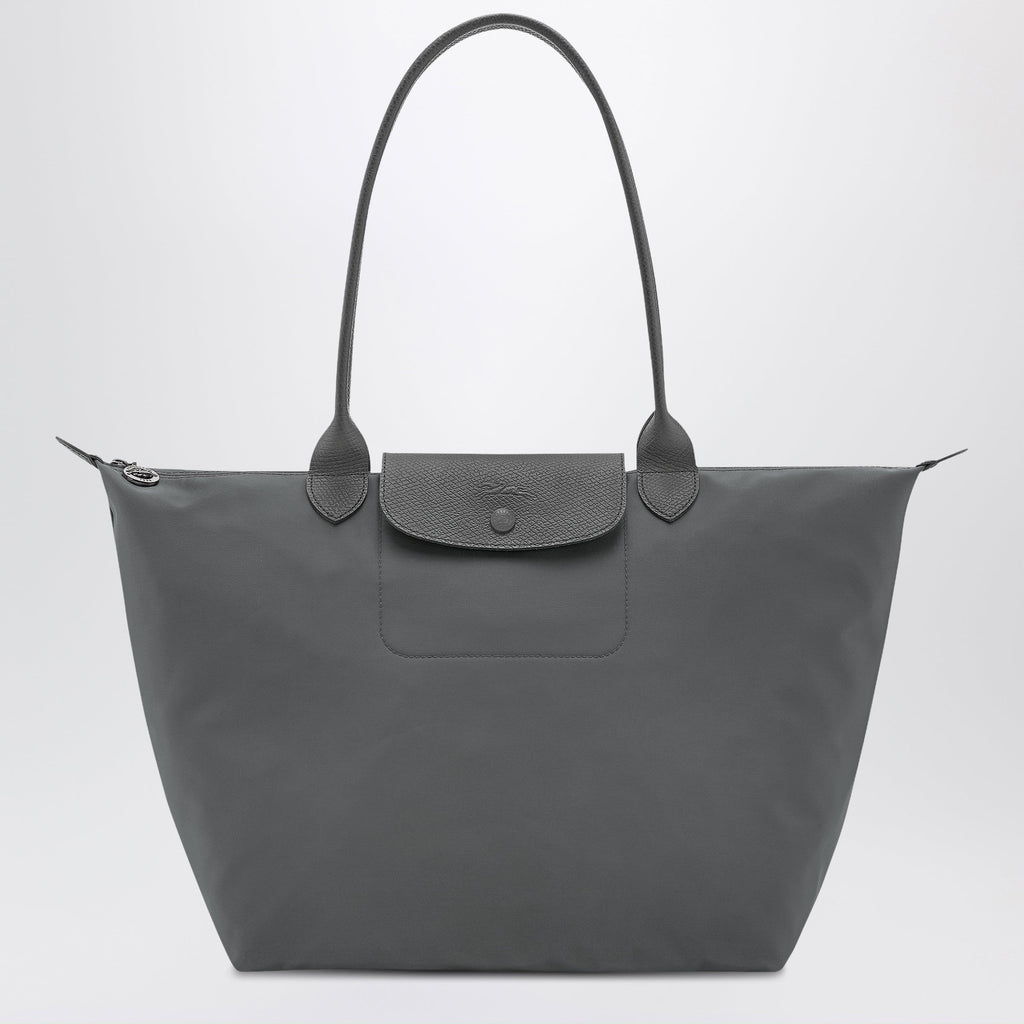 Longchamp Anthracite grey shopping bag L Le Pliage One