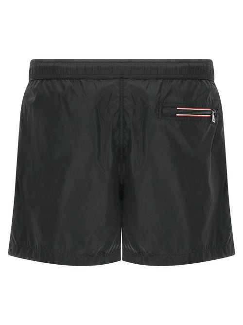 Moncler Logo Patch Swim Shorts