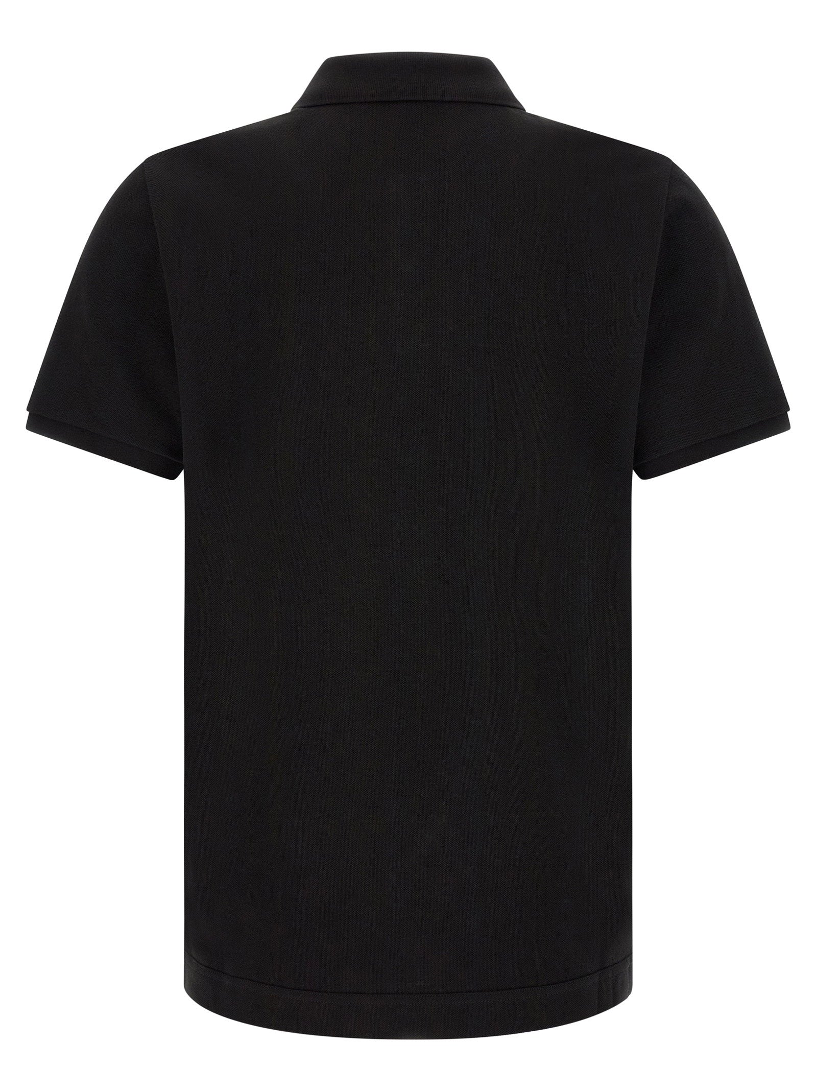 Moncler Leather Logo Patch Polo Shirt