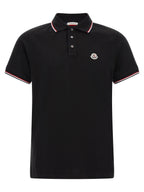Moncler Tricolor Trim Polo Shirt
