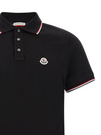 Moncler Tricolor Trim Polo Shirt