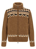 Moncler Geometric Bouclé Cardigan