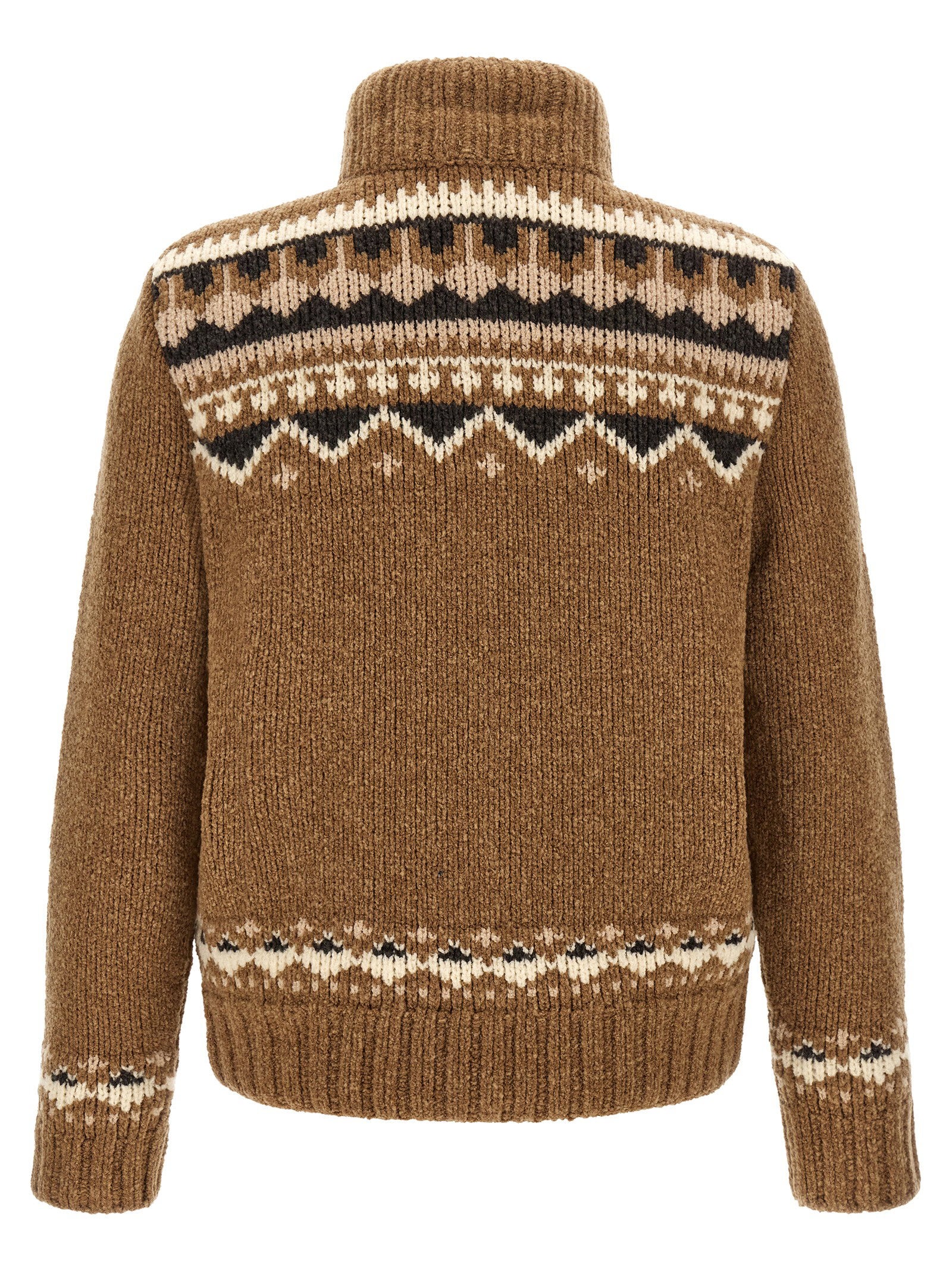 Moncler Geometric Bouclé Cardigan