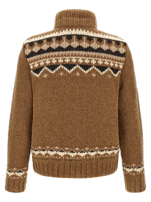 Moncler Geometric Bouclé Cardigan