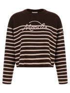 Moncler Striped Sweater With Embroidery